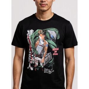 Funimation Attack On Titan Season 3 Graphic Men’s Black T-Shirt Size M #95